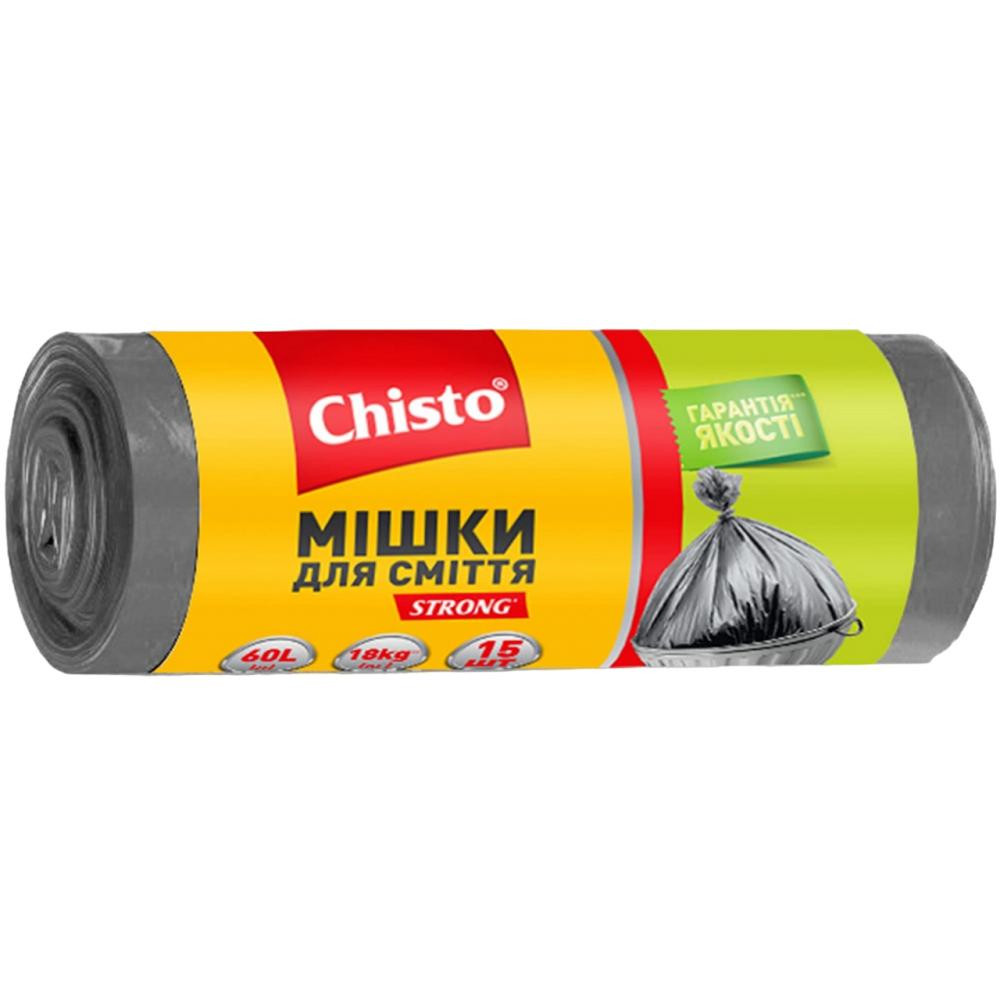 Chisto Пакеты для мусора Strong 60 л 15 шт (4823098407782) - зображення 1