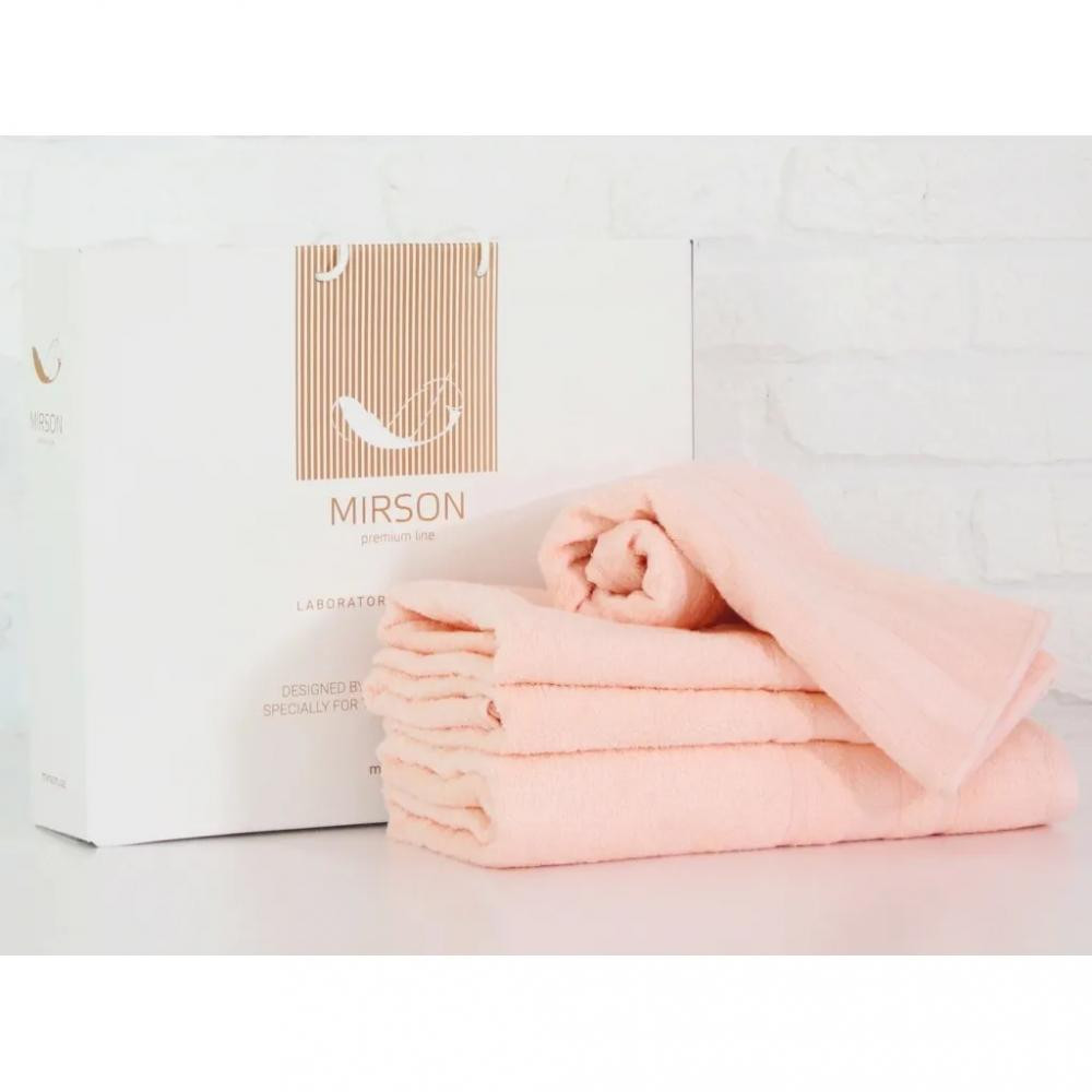 MirSon Рушник  набір банних 5080 Elite SoftNess Peach 40х70, 50х90, 70х140, (2200003975727) - зображення 1