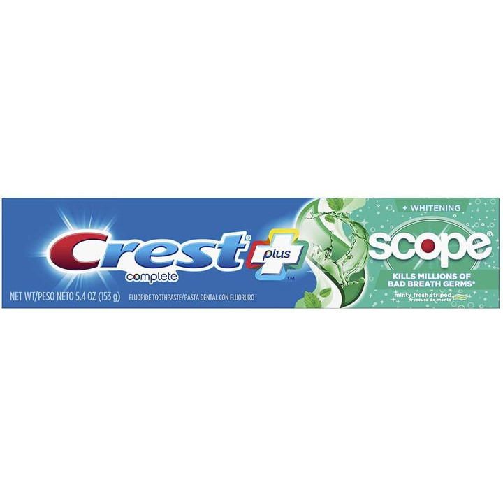 Crest Complete Multi-Benefit Whitening Scope Minty Fresh Striped Toothpaste 153g - зображення 1