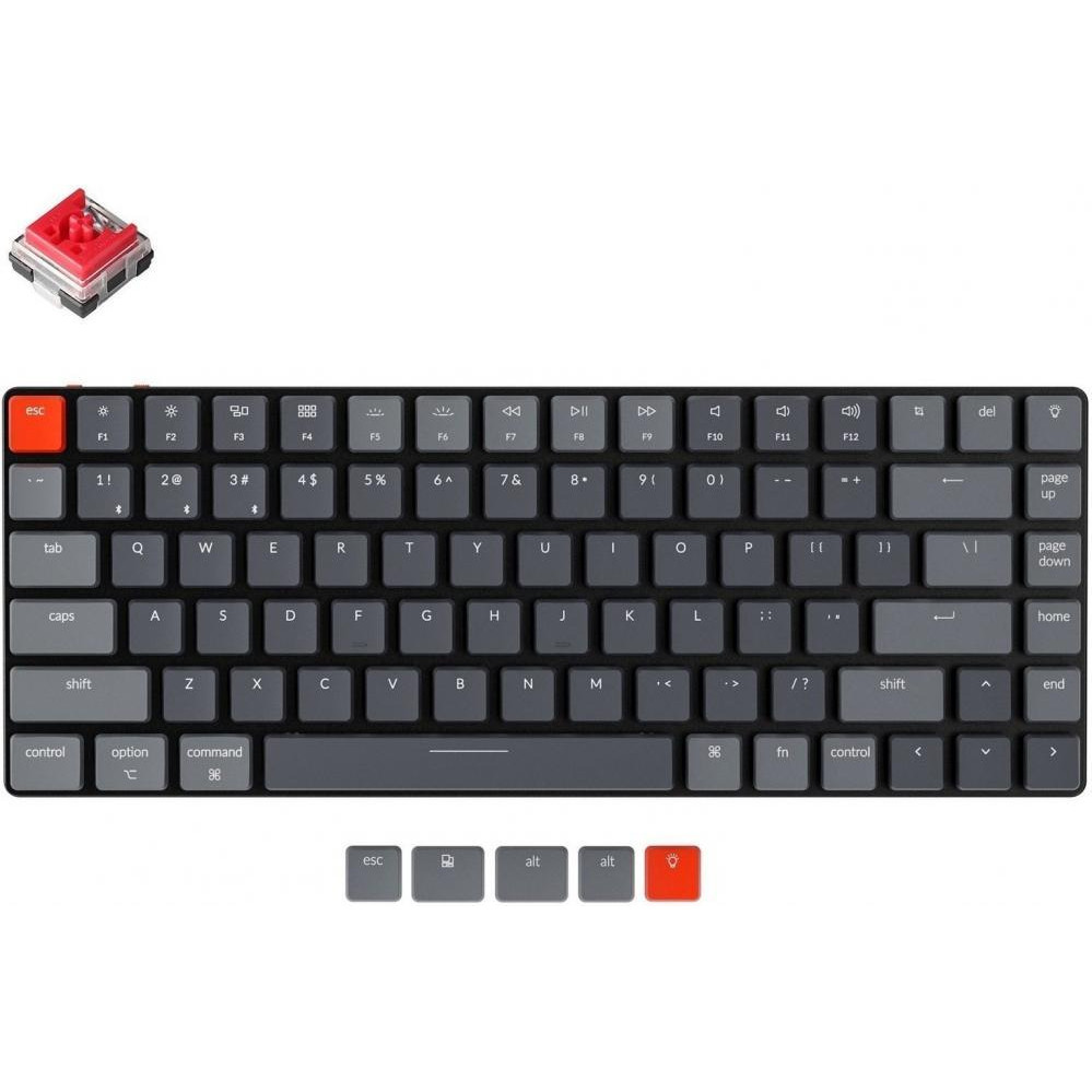 Keychron K3 84 keys, Low Profile Hot-Swap Optical RGB, Red (K3E1_KEYCHRON) - зображення 1