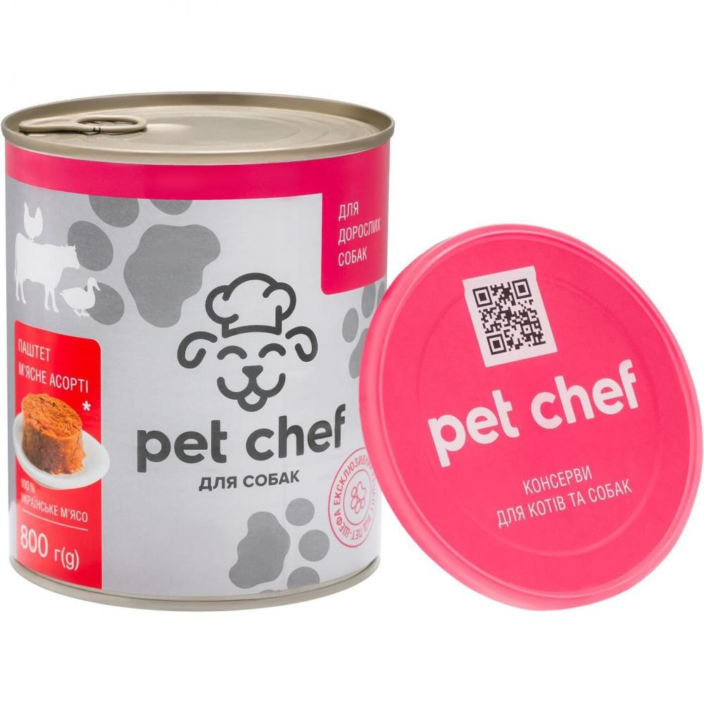 Pet Chef паштет м’ясне асорті 800 г (4820255190433) - зображення 1