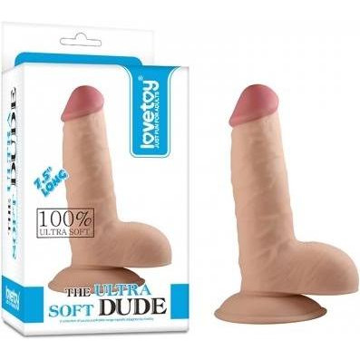 LoveToy Dildo The Ultra Soft Dude Телесный 19 см (6452LVTOY114-07) - зображення 1