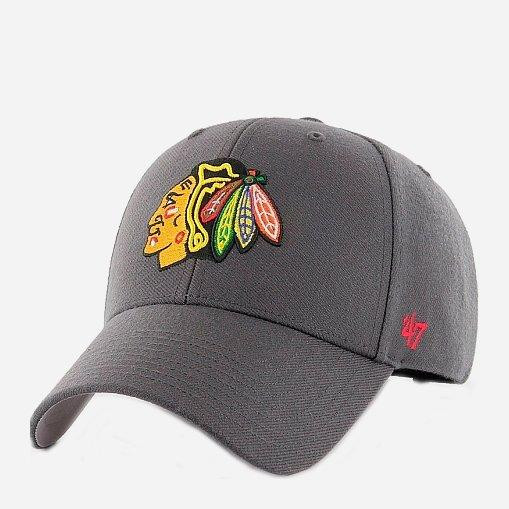 47 Brand Кепка  Nhl Chicago Blackhawks Grey H-MVP04WBV-CC MISC - зображення 1