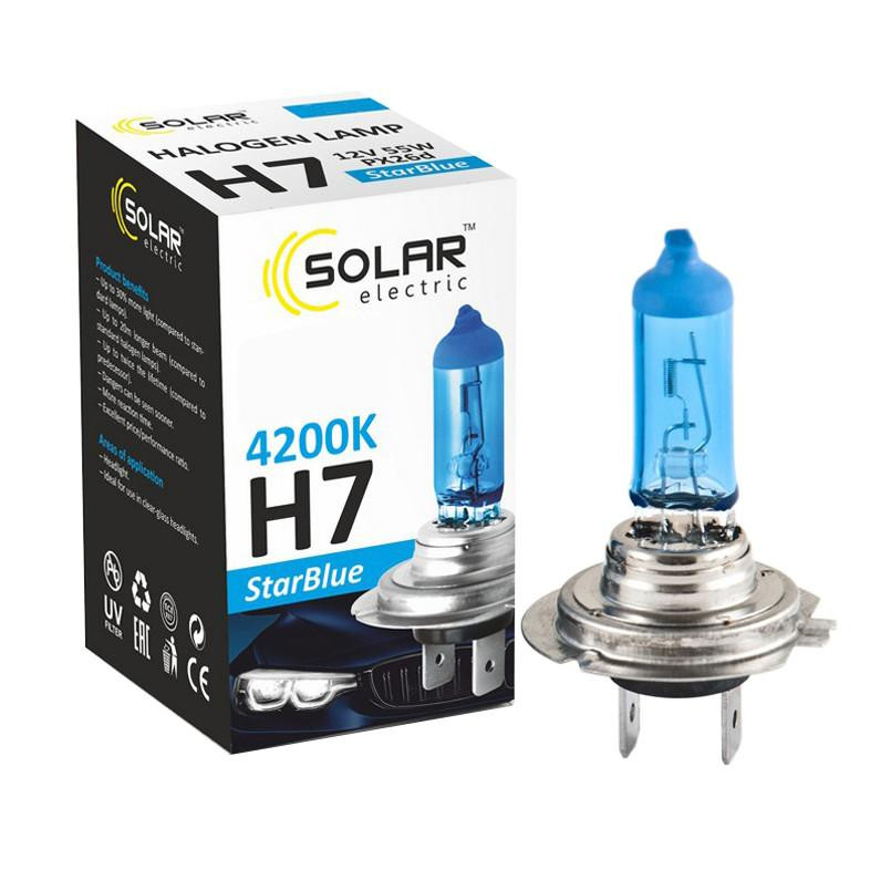 Solar StarBlue H7 12V 55W 4200K 1247S2 2 шт. - зображення 1