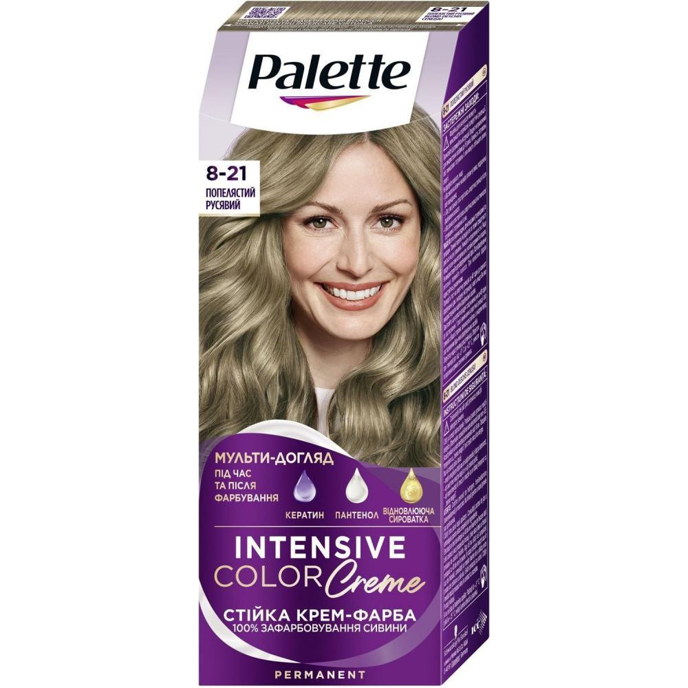 Palette Стойкая крем-краска для волос Schwarzkopf  Интенсивный цвет 8-21 Пепельный русый 115 мл (90001016776 - зображення 1