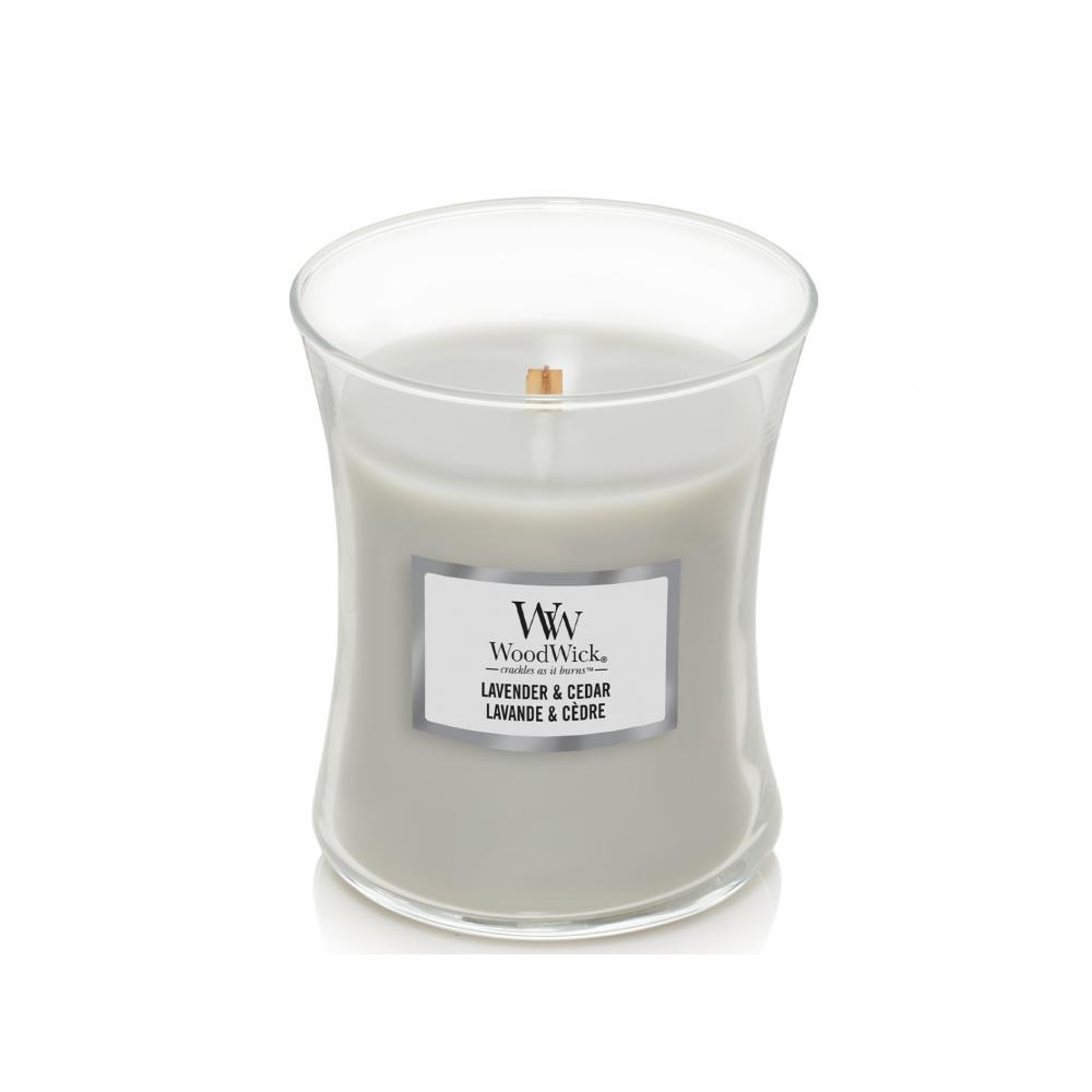 WoodWick Ароматична свіча  Medium Lavender & Cedar 275 г (1666266E) - зображення 1