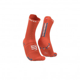   Compressport Шкарпетки  Pro Racing Socks V4.0 Run High, Orangeade/Fjord Blue, T4 (XU00046B 410 0T4)