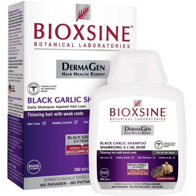 Bioxsine Шампунь проти випадіння волосся  DermaGen Black Garlic 300 мл (8680512628415) - зображення 1