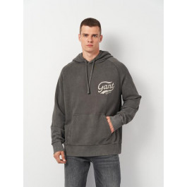   GANT Худі оверсайз чоловіче  Heavy Wash Hoodie 2013060-11 S Чорне (7325707669002)