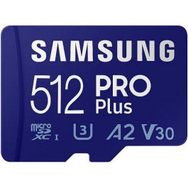   Samsung 512 GB microSDXC UHS-I U3 V30 A2 PRO Plus (2021) MB-MD512KA