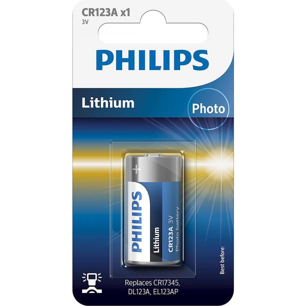 Philips 16340 (CR-123A) bat(3B) Lithium 1шт (CR123A/01B) - зображення 1