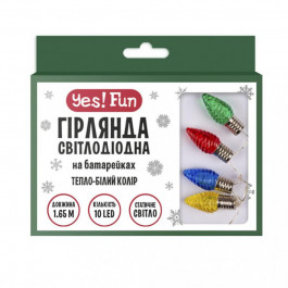   YES! Fun На мідному дроті Шишки 10 LED Тепло-білий 1.65 м На батарейках (801209)