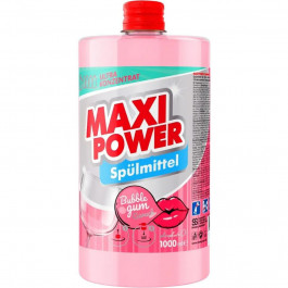   Maxi Power Засіб  Bubble Gum для миття посуду, запас, 1 л (4823098411970)