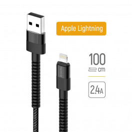   ColorWay USB Type-A to Lightning 1m Black (CW-CBUL063-BK)