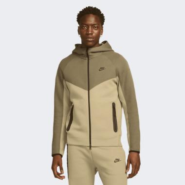 Nike Оливкова чоловіча кофта  M NK TCH FLC FZ WR HOODIE FB7921-276 - зображення 1