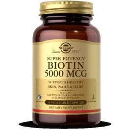   Solgar Биотин (Biotin), 5000 мкг, 50 капсул (SOL00313)