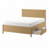 IKEA TONSTAD Каркас з ящиками дубовий шпон/LOnset 160х200 (594.966.64) - зображення 1