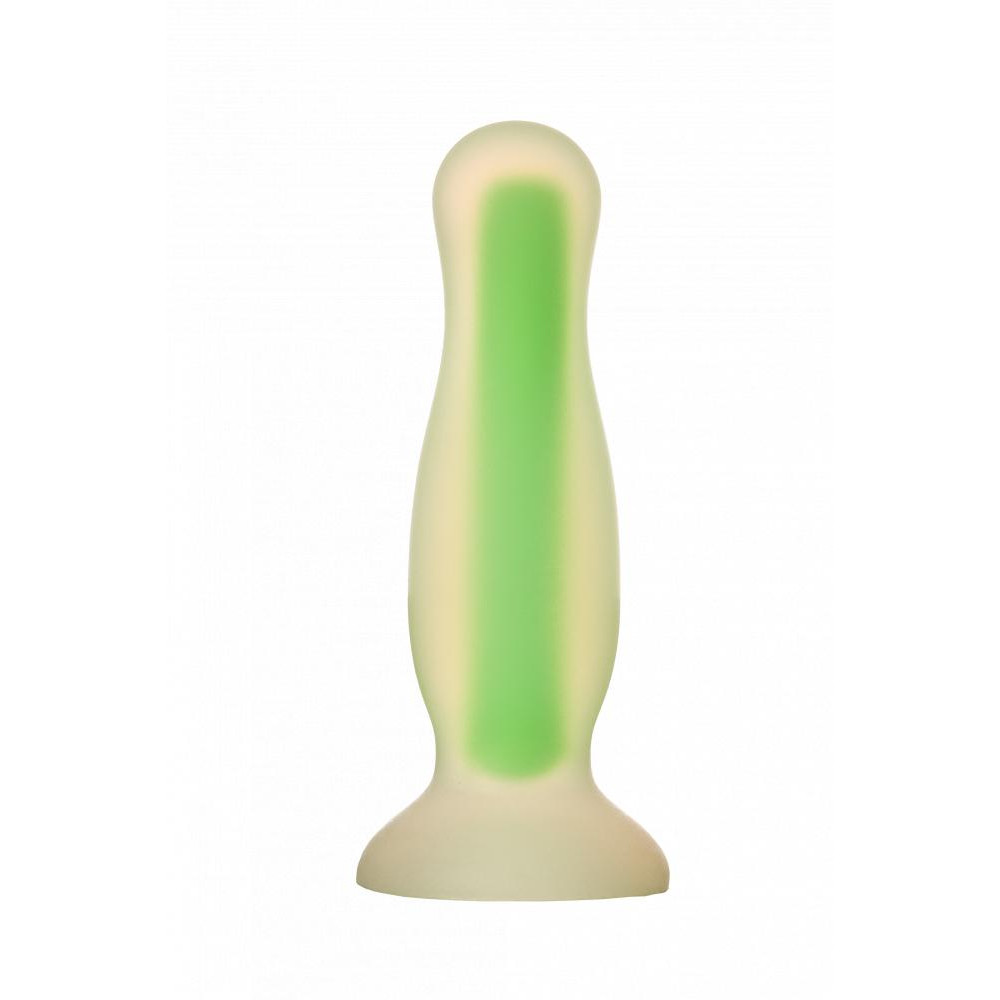 Dream toys RADIANT SOFT SILICONE GLOW IN THE DARK PLUG SMALL GREEN (DT22043) - зображення 1