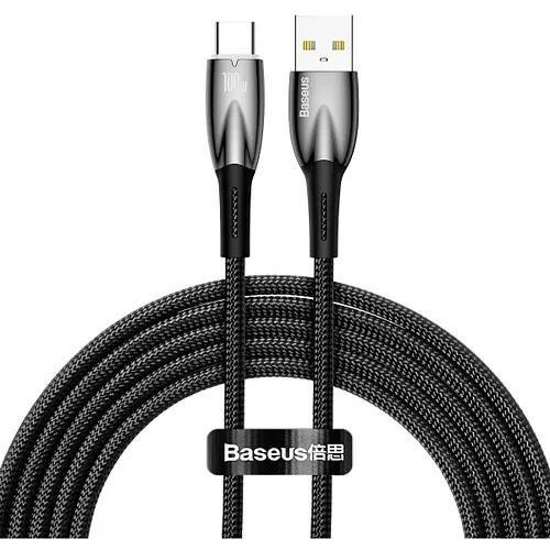 Baseus Glimmer Series Fast Charging Data Cable USB to Type-C 100W 2m Black (CADH000501) - зображення 1