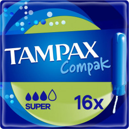   Tampax Тампони  Compak Super Plus з аплікатором, 16 шт.