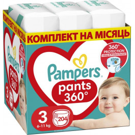   Pampers Pants Midi, 204 шт