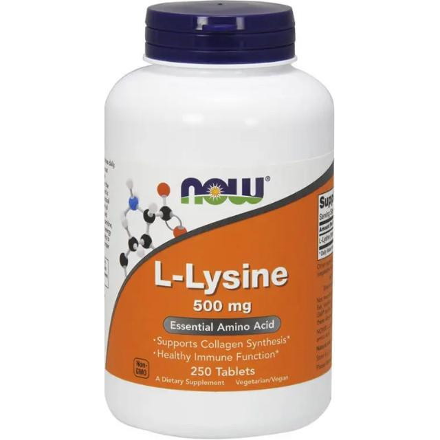 Now L-Lysine 500 mg Tablets 250 tabs - зображення 1