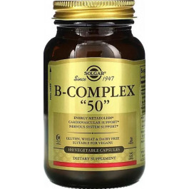   Solgar B-Complex "50", 100 Veggie Caps Витамины В-комплекс