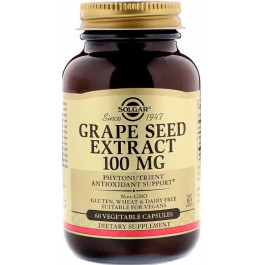   Solgar Grape Seed Extract, 100 mg, 60 Veg Caps Экстракт виноградных косточек