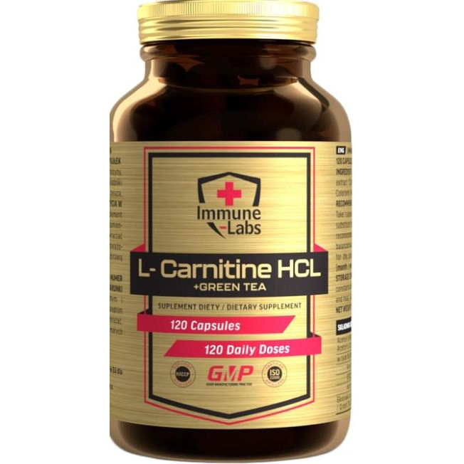 Immune Labs L-Carnitine HCL + Green Tea 120 капсул - зображення 1