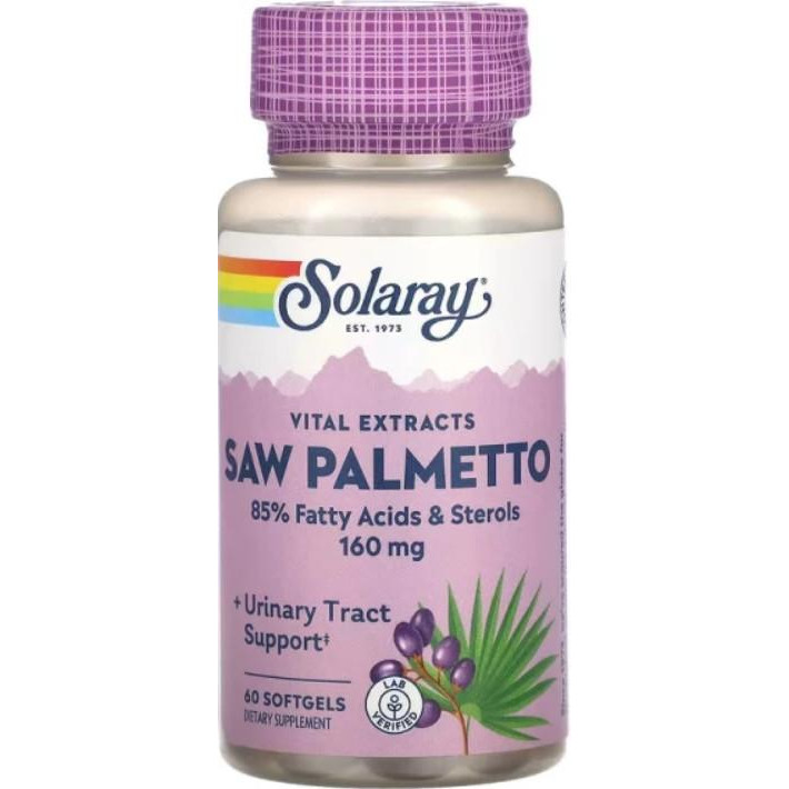 Solaray Saw Palmetto berry extract (60 softgels) - зображення 1