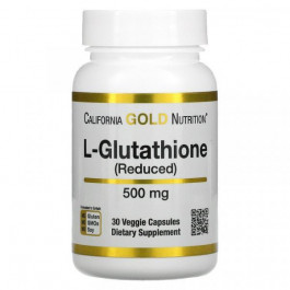   California Gold Nutrition L-глутатіон відновлений (L-Glutathione) 500 мг 30 капсул