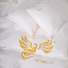   MirSon Наволочка  0001 Moko White Fire Bird Сатин Elit 60x60 см (2200008706388)