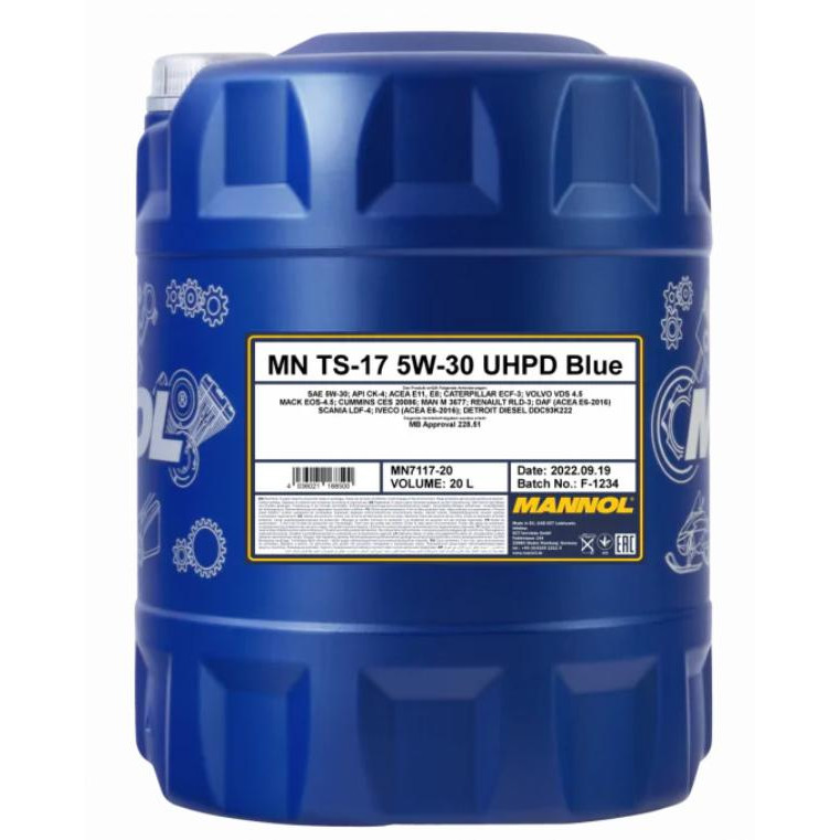 Mannol TS-17 BLUE UHPD 5W-30 20л - зображення 1