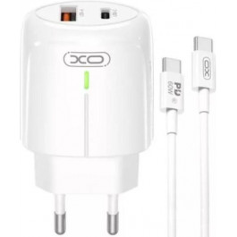   XO L114 PD&QC3.0 20W + Type-C to Type-C White