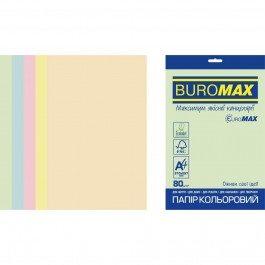   BuroMax Euromax А4, 80г/м2, PASTEL, 5цв., 50л. (BM.2721250E-99)