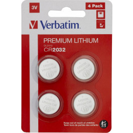   Verbatim CR-2032 bat(3B) Lithium 4шт (49533)