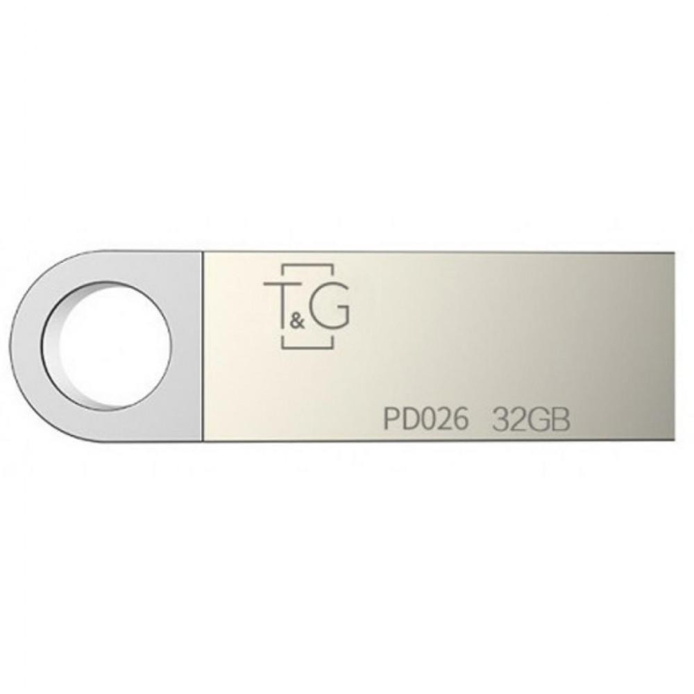 T&G 32 GB Metal Series USB 2.0 Silver (TG026-32G) - зображення 1