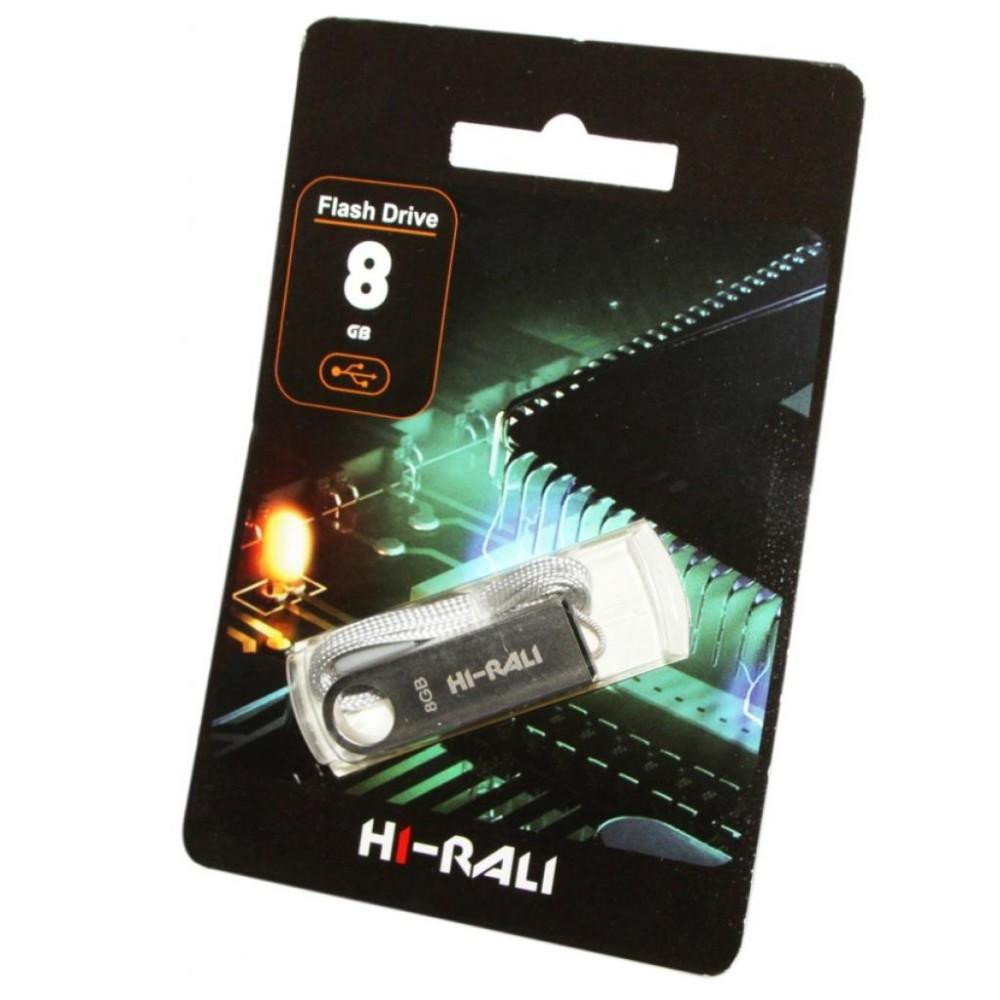 Hi-Rali 8 GB USB Flash Drive Shuttle series Silver (HI-8GBSHSL) - зображення 1