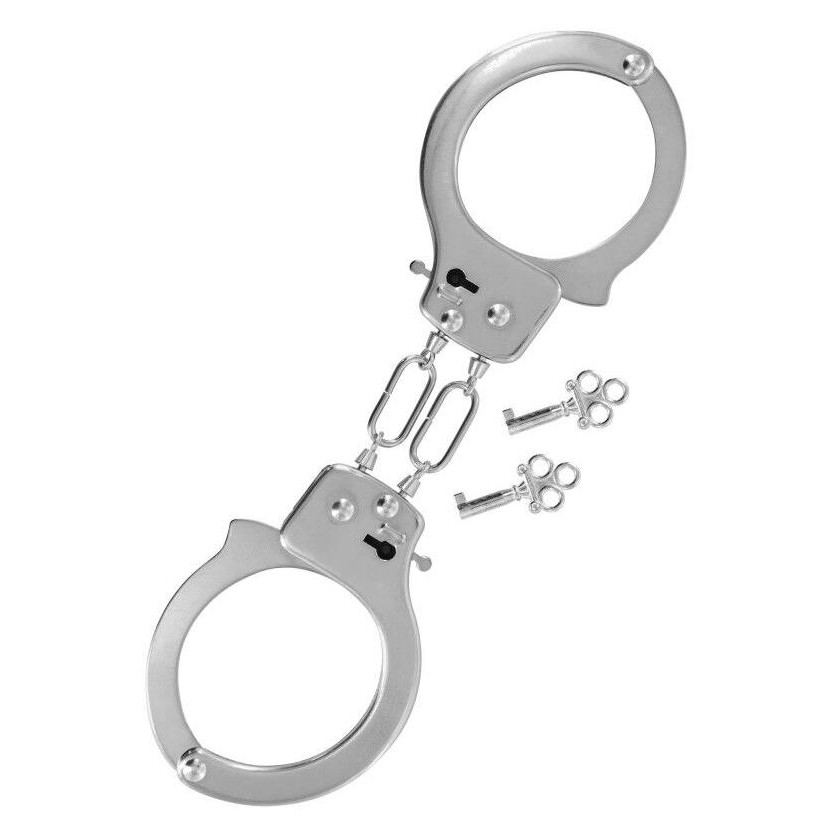 Fetish Tentation Наручники  Enjoy Pain Soft Adjustable Metal Wrist Cuffs, срібні - зображення 1