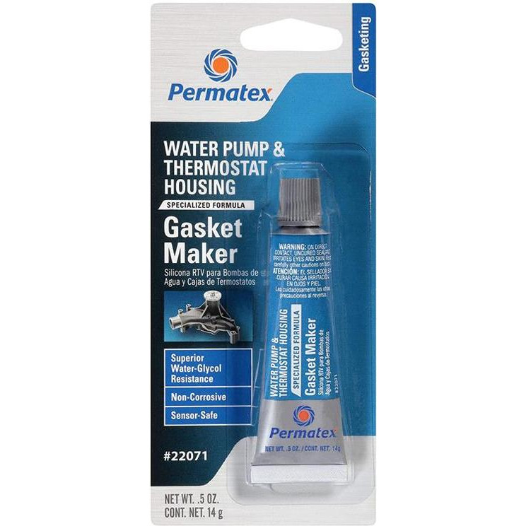 Permatex WATER PUMP & THERMOSTAT RTV SILICONE GASKET MAKER 14г 22071 - зображення 1