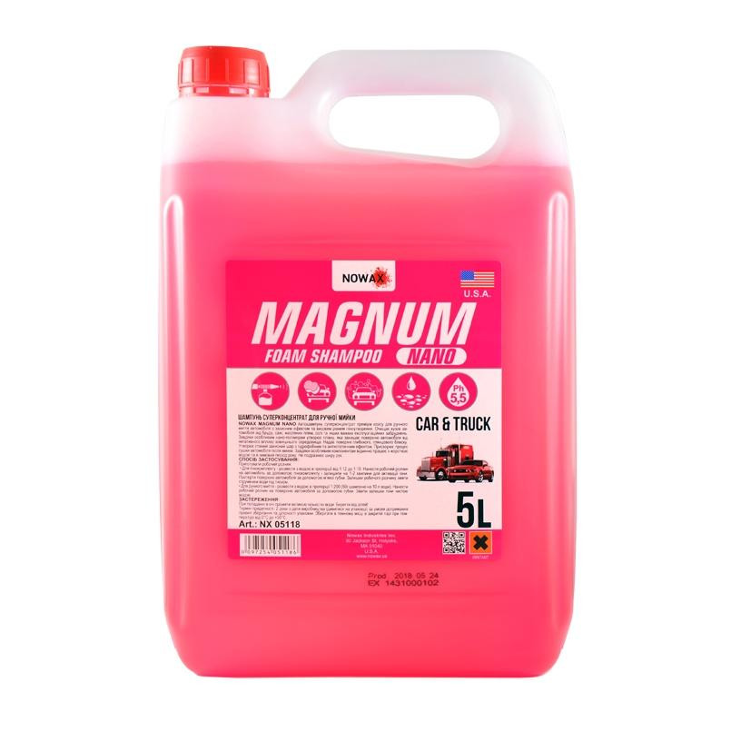 NOWAX MAGNUM NANO FOAM SHAMPOO NX05118 5л - зображення 1