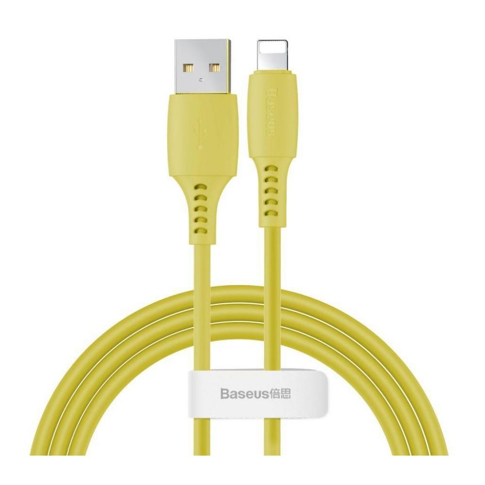 Baseus USB Cable to Lightning Colourful 2.4A 1.2m Yellow (CALDC-0Y) - зображення 1