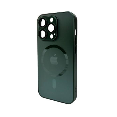 AG Glass Matt Frame Color MagSafe Logo for Apple iPhone 14 Pro Max Cangling Green (AGMattFrameMGiP14PMGreen) - зображення 1