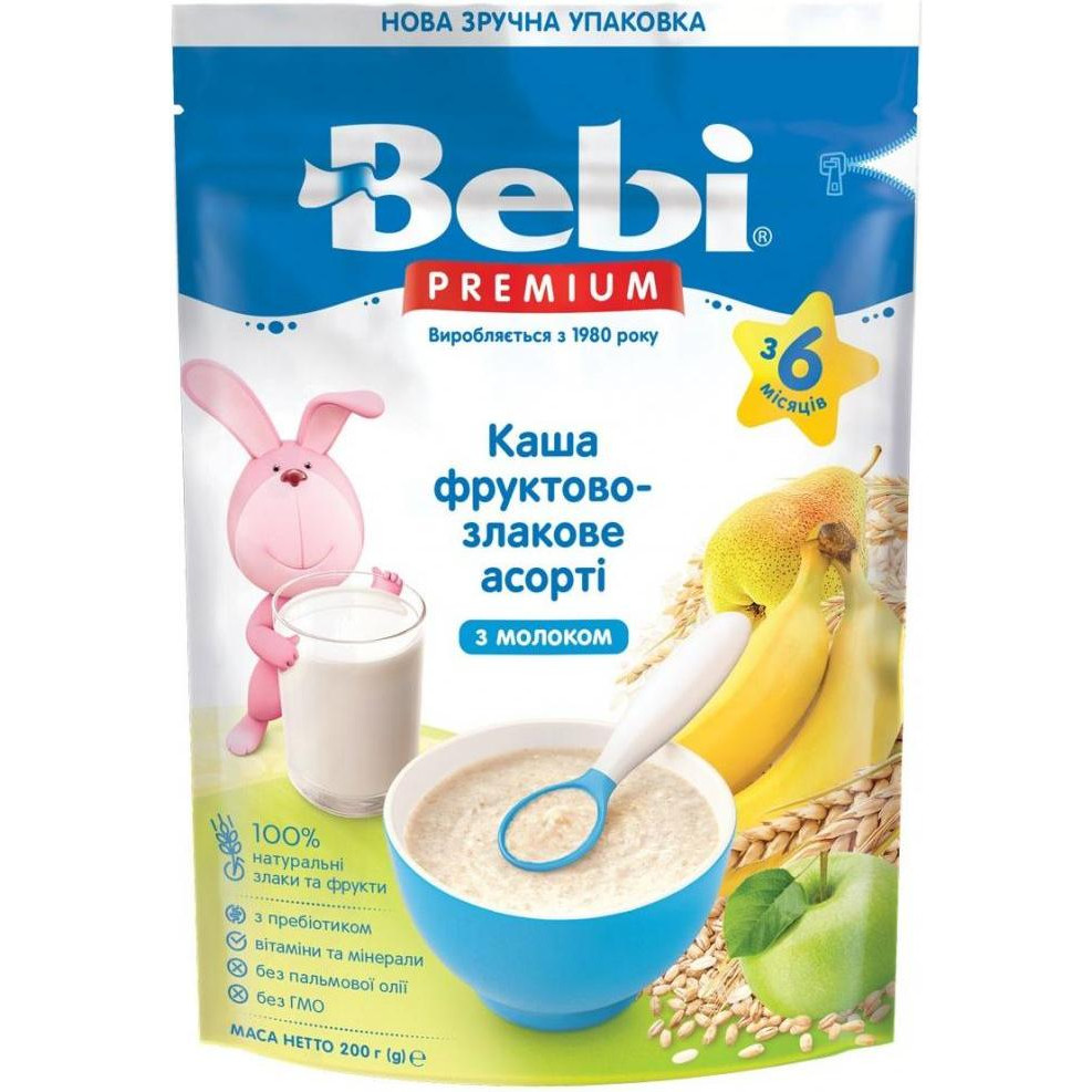 Bebi Каша молочна фруктово-злакове асорті, 200 г - зображення 1