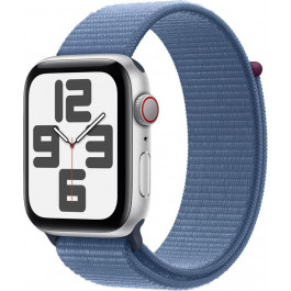   Apple Watch SE 2 GPS + Cellular 44mm Silver Alu. Case w. Winter Blue Sport Loop (MRHL3)