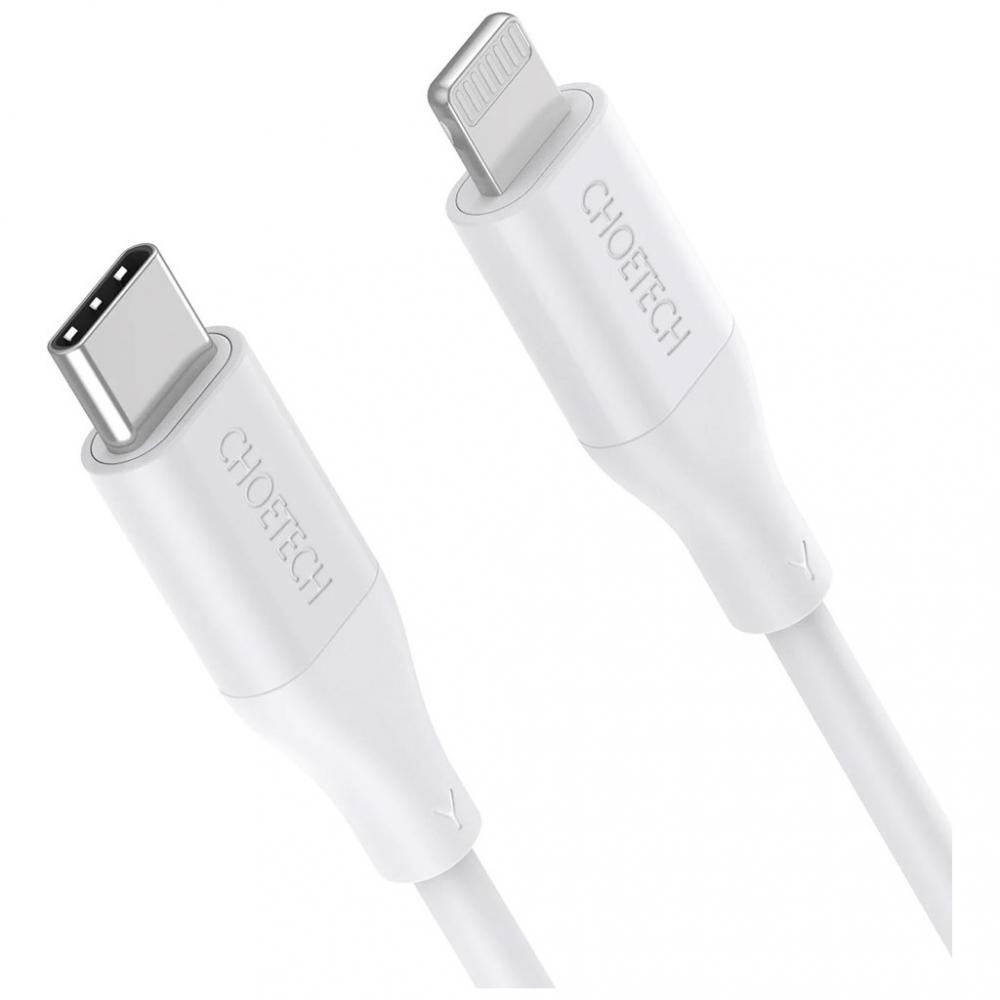 Choetech USB Type-C to Lightning Cable 1.2m White (IP0040-WH) - зображення 1