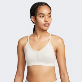 Nike Молочний жіночий топ  W NK INDY V-NECK BRA CZ4456-104