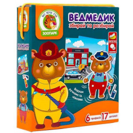   Vladi Toys Мишка с липучками, укр. язык (VT2109-04)