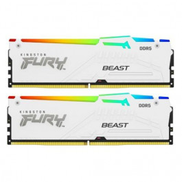   Kingston FURY 64 GB (2x32GB) DDR5 6000 MHz Beast RGB EXPO White (KF560C30BWEAK2-64)