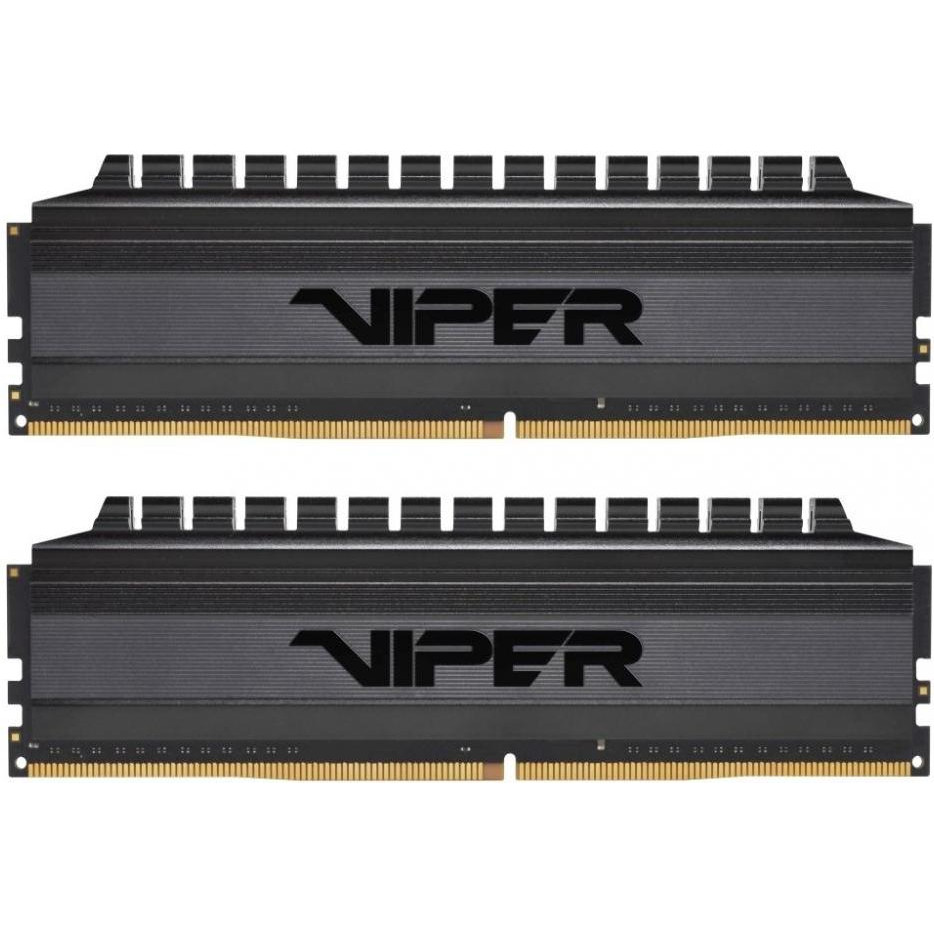 PATRIOT 32 GB (2x16GB) DDR4 3600 MHz Viper 4 Blackout (PVB432G360C8K) - зображення 1